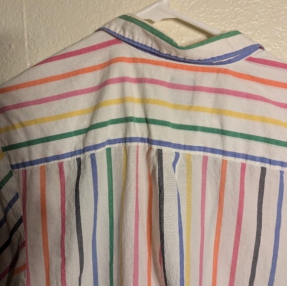 GAP Colorful Striped Button-Up Shirt Size Large - Picture 7 of 7